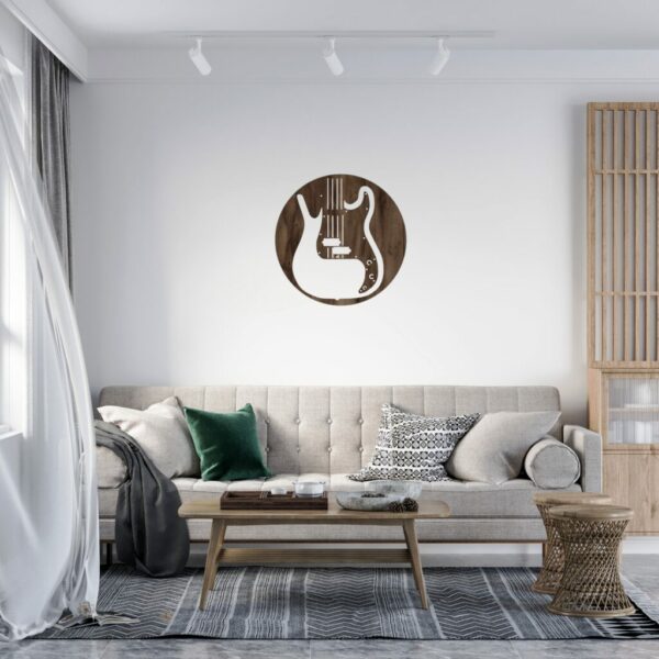 décoration murale guitare en bois pour salon