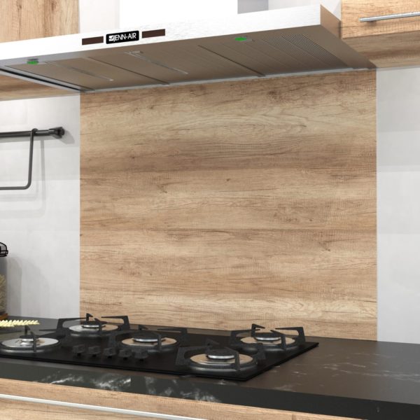 crédence de cuisine aspect bois