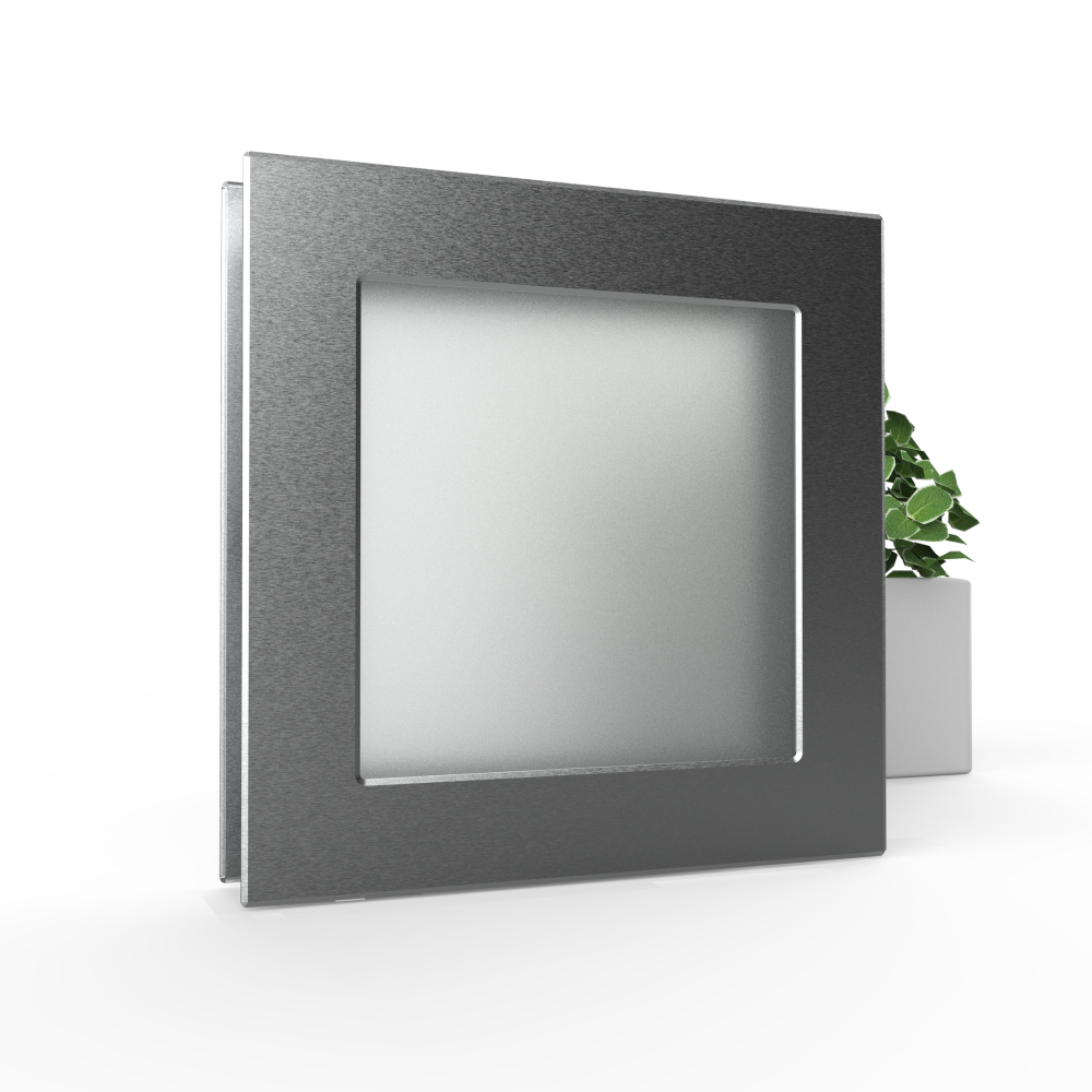 hublot carré inspiro 250x250 mm pour porte de garage sectionnelle