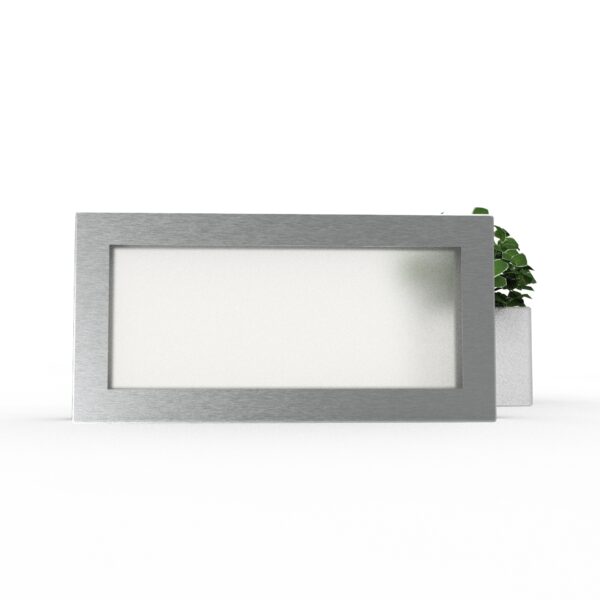 hublot rectangulaire pour porte intérieure en alu inox