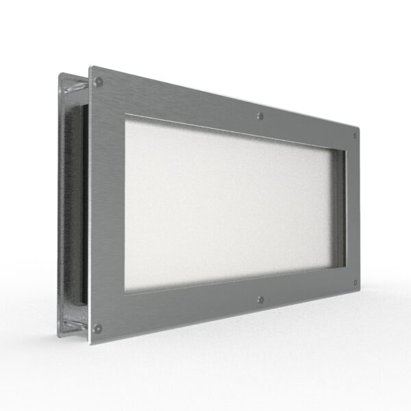 hublot rectangulaire pour porte extérieure en alu inox