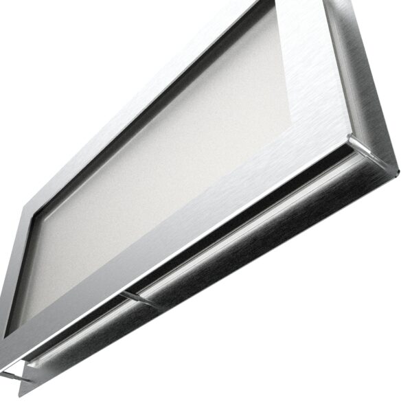 hublot rectangulaire pour porte intérieure en alu inox