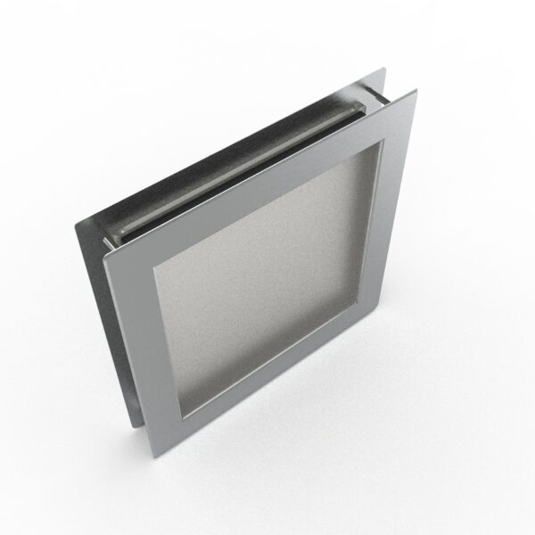 hublot alu inox rectangulaire pour porte extérieure