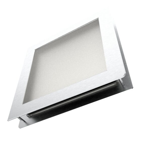 hublot en alu inox rectangulaire pour porte intérieure