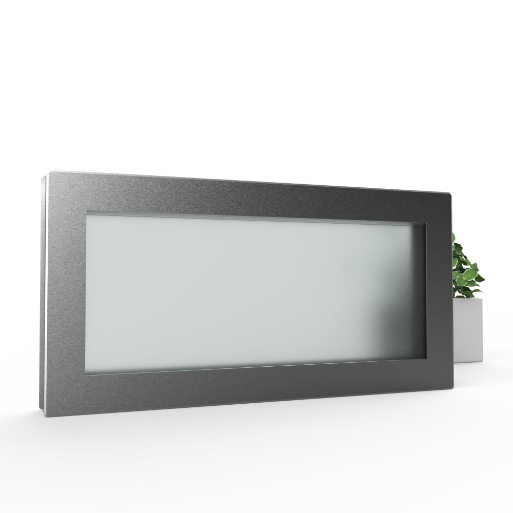 FASCINO - Hublot pour porte de service 250x500 mm – vitrage clair ou dépoli – porte garage & intérieure