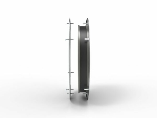 hublots de porte en alu inox