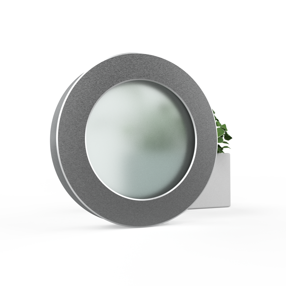 PRESTIGIO - Hublot rond pour porte intérieure Ø250 mm – Double vitrage PMMA dépoli ou clair aspect verre