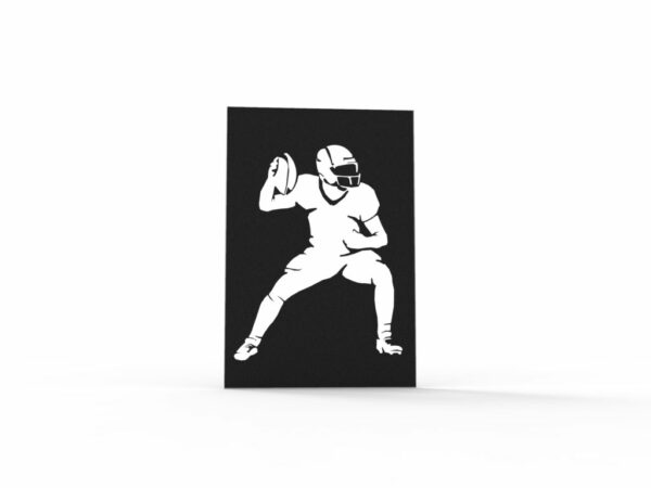 decoration murale sport football americain en metal noir