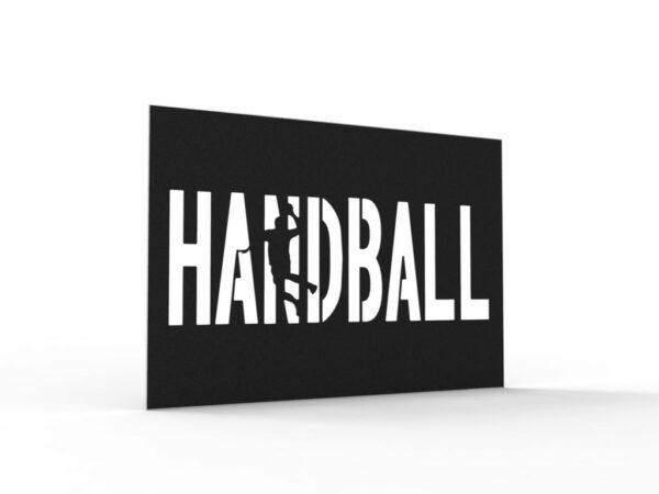 deco murale en metal noir sport handball