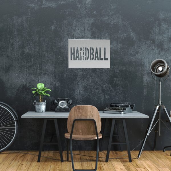 tableau handball décoration murale en métal