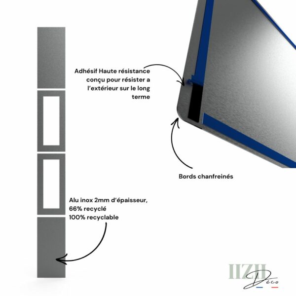 DECOR ALU INOX DOMI POUR PORTE DE GARAGE