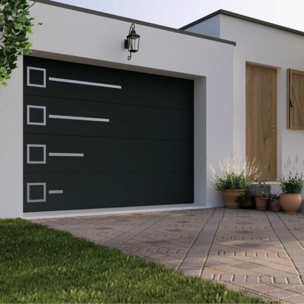 TETRA - Décor porte de garage - Alu inox