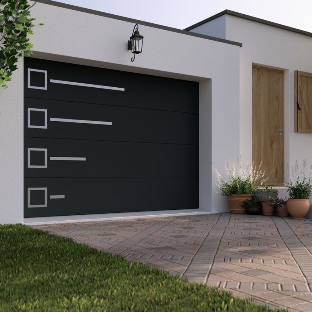 TETRA - Décor porte de garage - Alu inox – Image 2