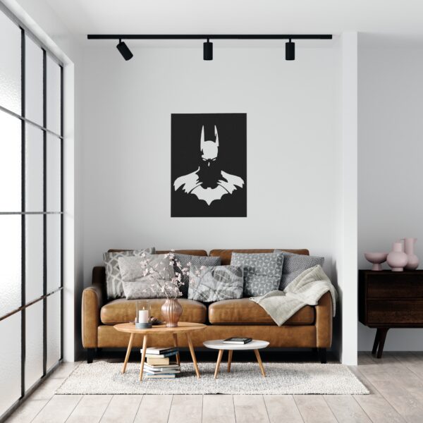 décoration murale super héros type batman en métal pour salon