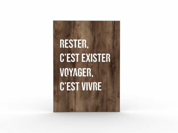 deco citation voyage en bois