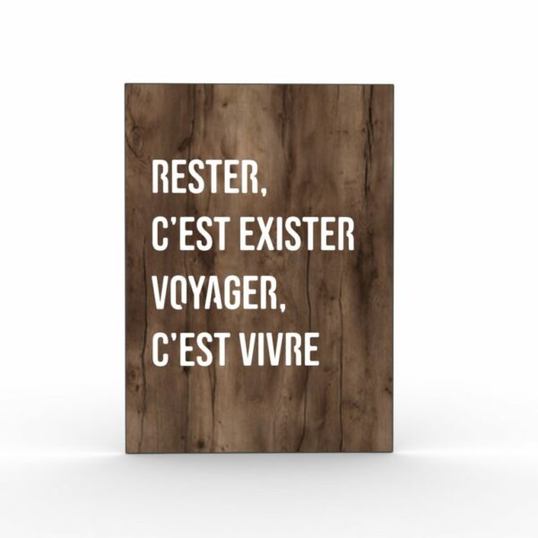 deco citation voyage en bois