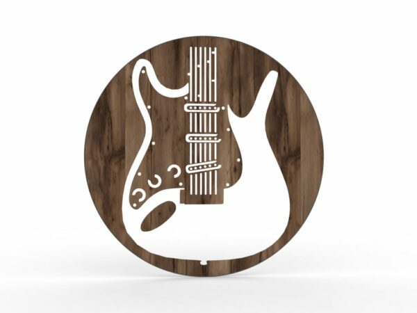 decoration guitare electrique bois