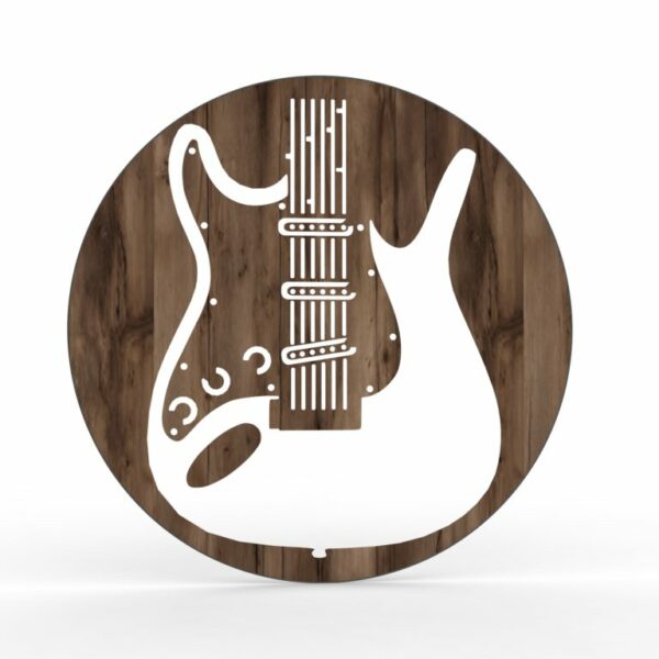 decoration guitare electrique bois