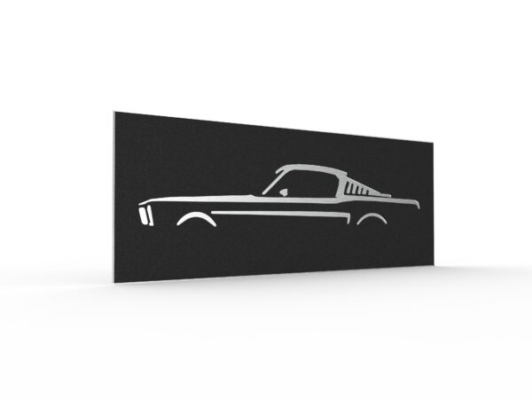 decoration murale voiture style mustang metal