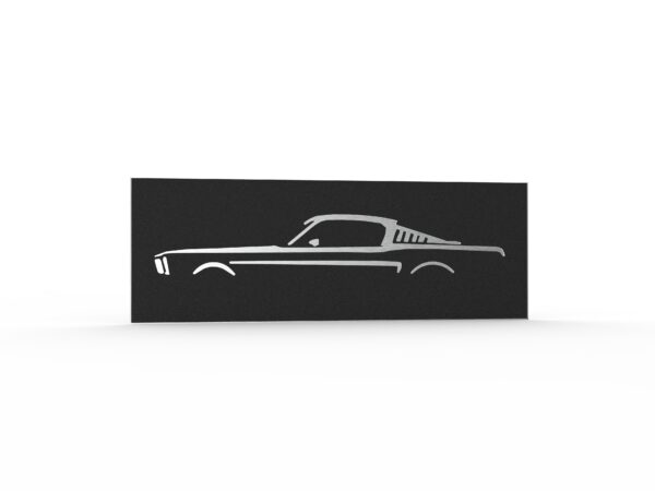 decoration murale voiture style mustang alu laque noir