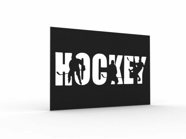 decoration murale sport hockey en metal