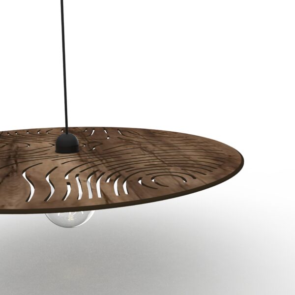 luminaire suspension plate en bois