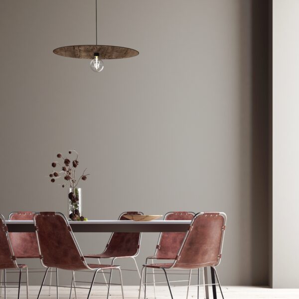 luminaire suspension plate en bois