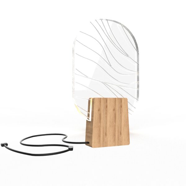 lampe à poser design en bois massif
