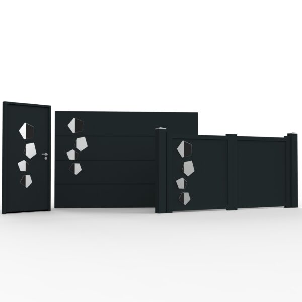 CASSIOPEE- Décoration porte de garage - Tous types de portes - alu inox