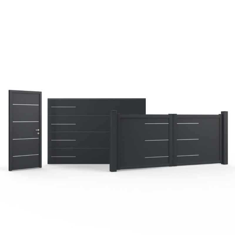 LIAM - Décoration alu à coller porte 750x13mm - Tous types de portes