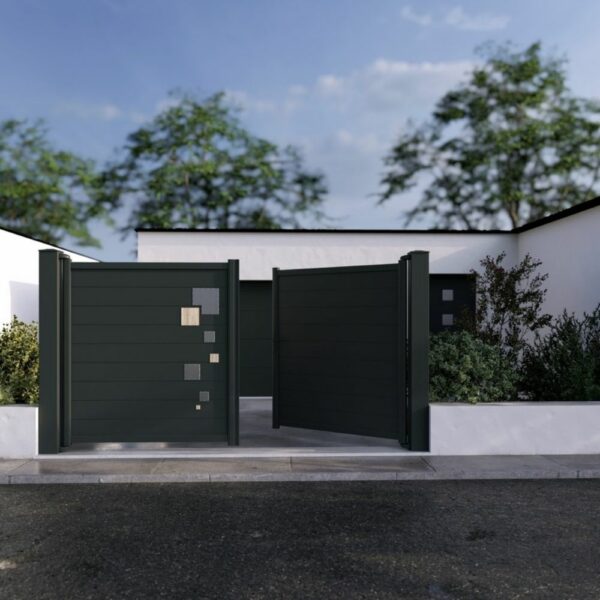 SYLEOS - Élément décoratif en alu inox brossé à coller - pour portail extérieur – Image 3