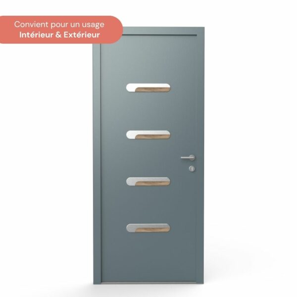 ELYZO-DECOR PORTE ALU ASPECT BOIS