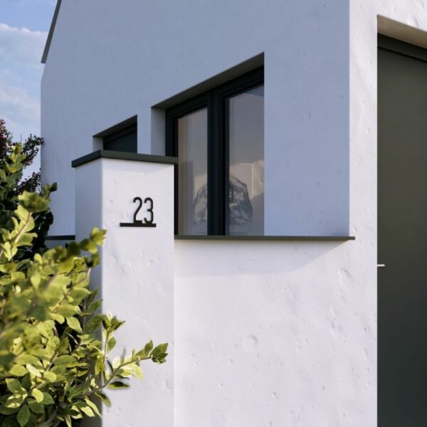 numero de maison moderne noir