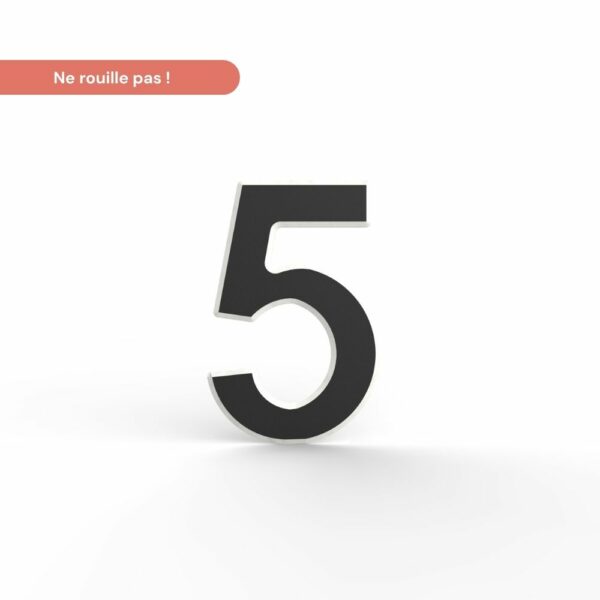 numero de maison metal noir