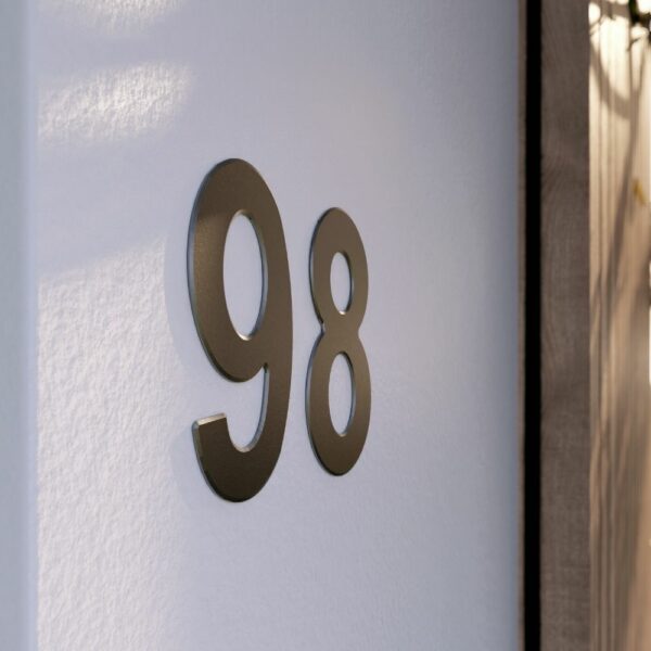 numero de maison metal noir