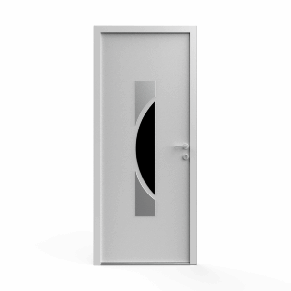 ELIX - Décor alu brossé pour porte d’entrée ou intérieure – Design moderne et lumineux