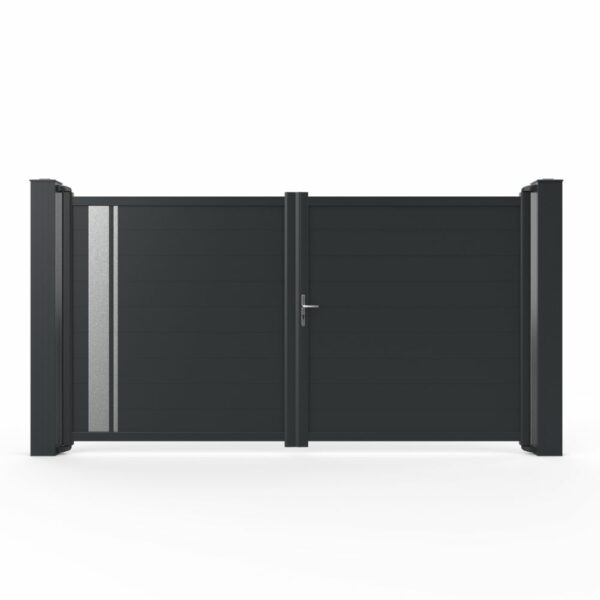 Décor vertical en alu inox brossé