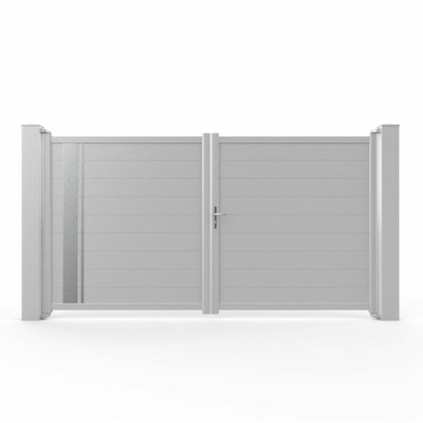 Décor vertical en alu inox brossé