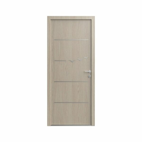 LINEA OISEAUX - Décoration pour porte d’entrée moderne - Décoration extérieure oiseaux - Alu inox – Image 2