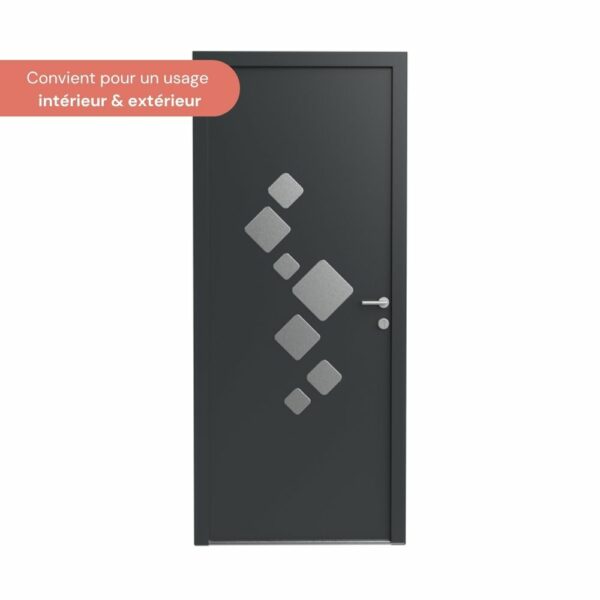 SINA - Décor porte - Décoration carré - Décoration alu porte