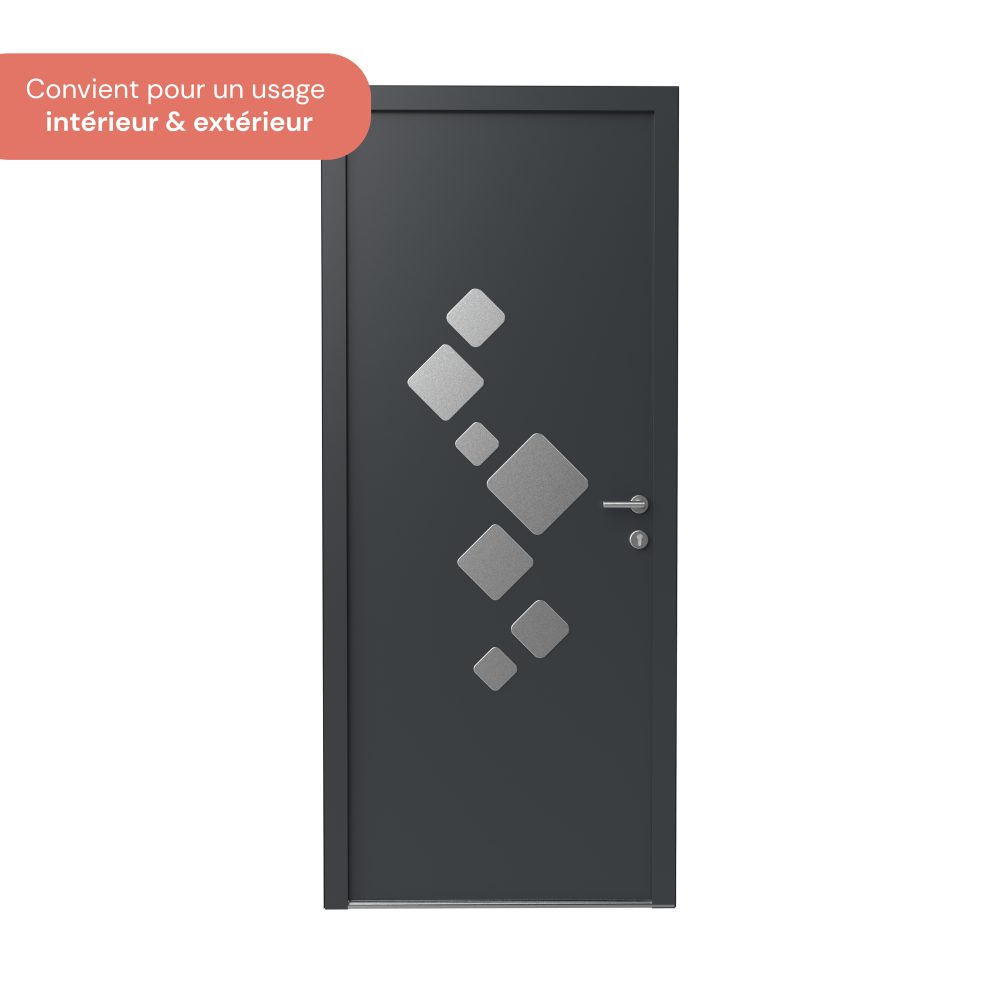 SINA - Décor porte - Décoration carré - Décoration alu porte