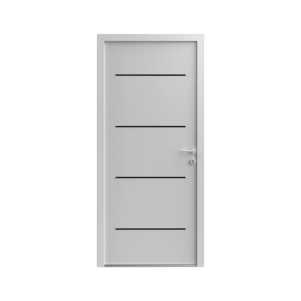 ALYRA - Kit déco pour porte - Baguettes aluminium laqué noir