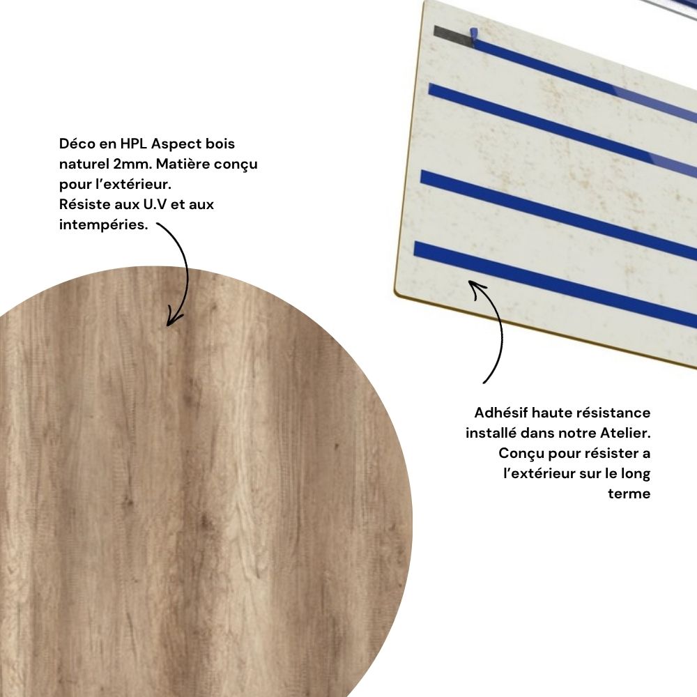 BASTIEN – Décor aspect bois naturel adhésif – Porte de garage sectionnelle, mono-rainurée – Image 4