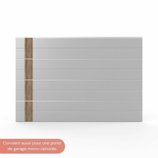 BASTIEN – Décor aspect bois naturel adhésif – Porte de garage sectionnelle, mono-rainurée