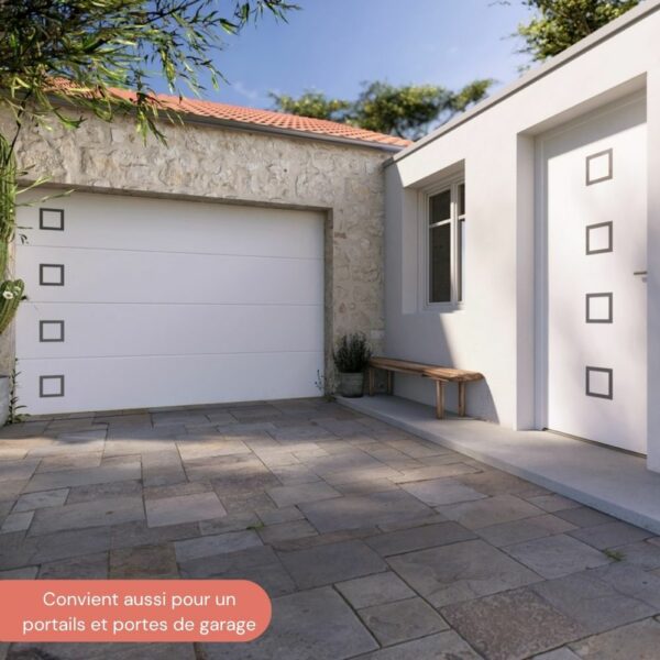 NOÉ – Décor carré alu pour porte – Portes, portails & portes de garage