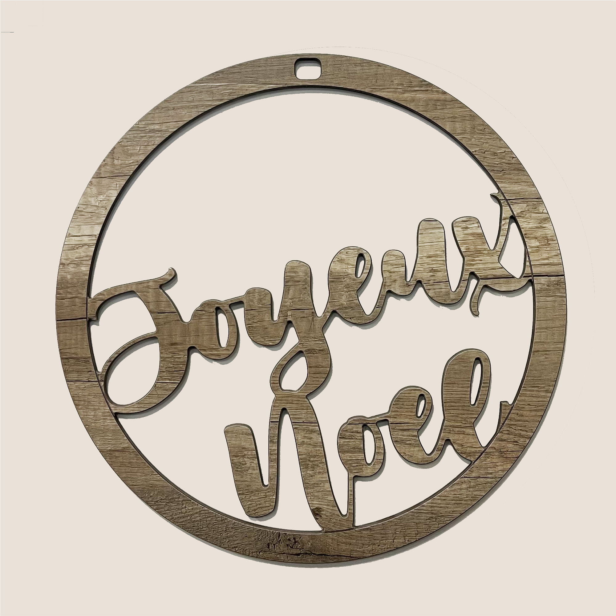 Couronne de Noël “Joyeux Noël” – Aspect bois naturel – Ø 400 mm – Porte, portail & intérieur – Image 4