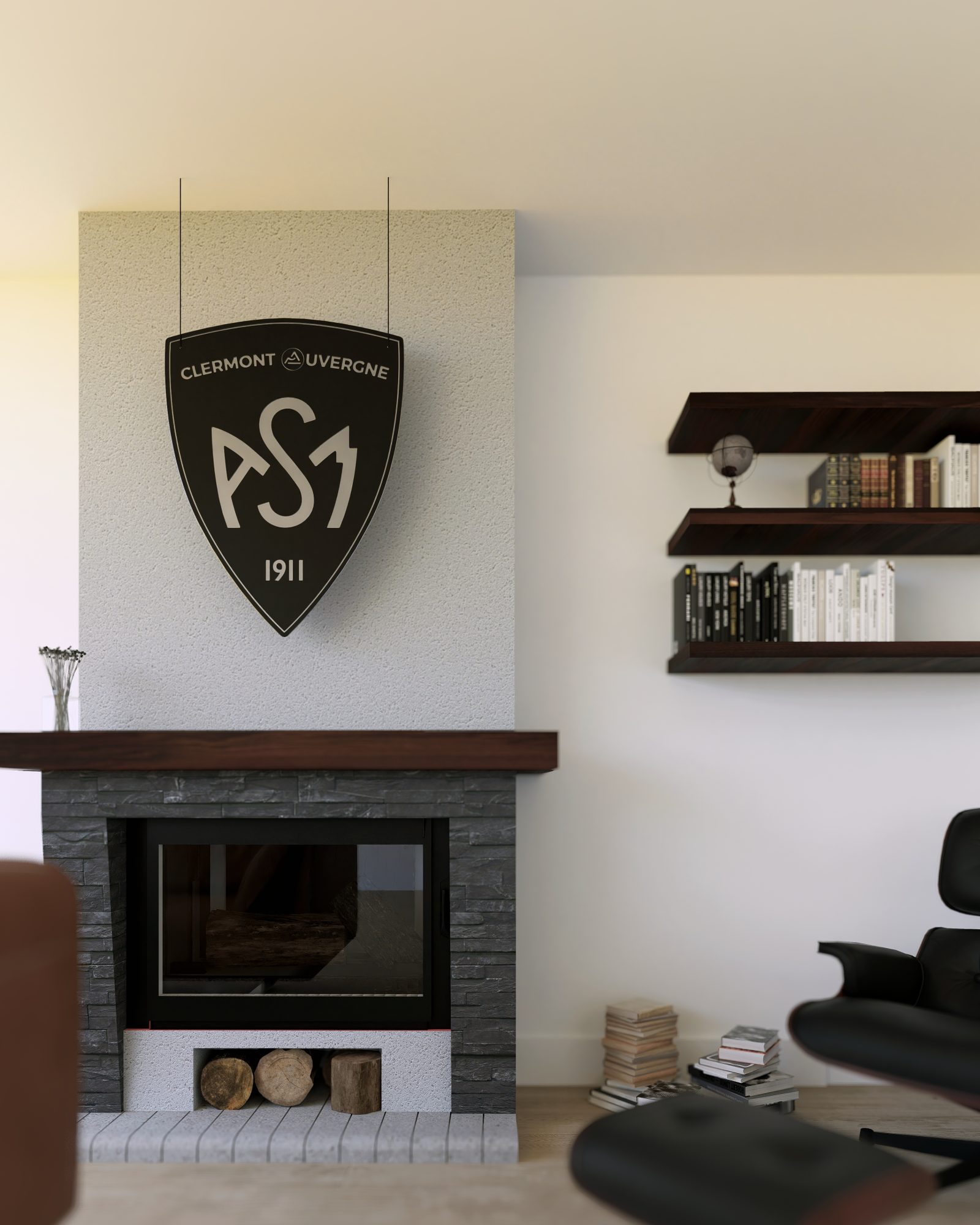 Déco Rugby - Alu laqué noir - H.900x677mm – Image 2
