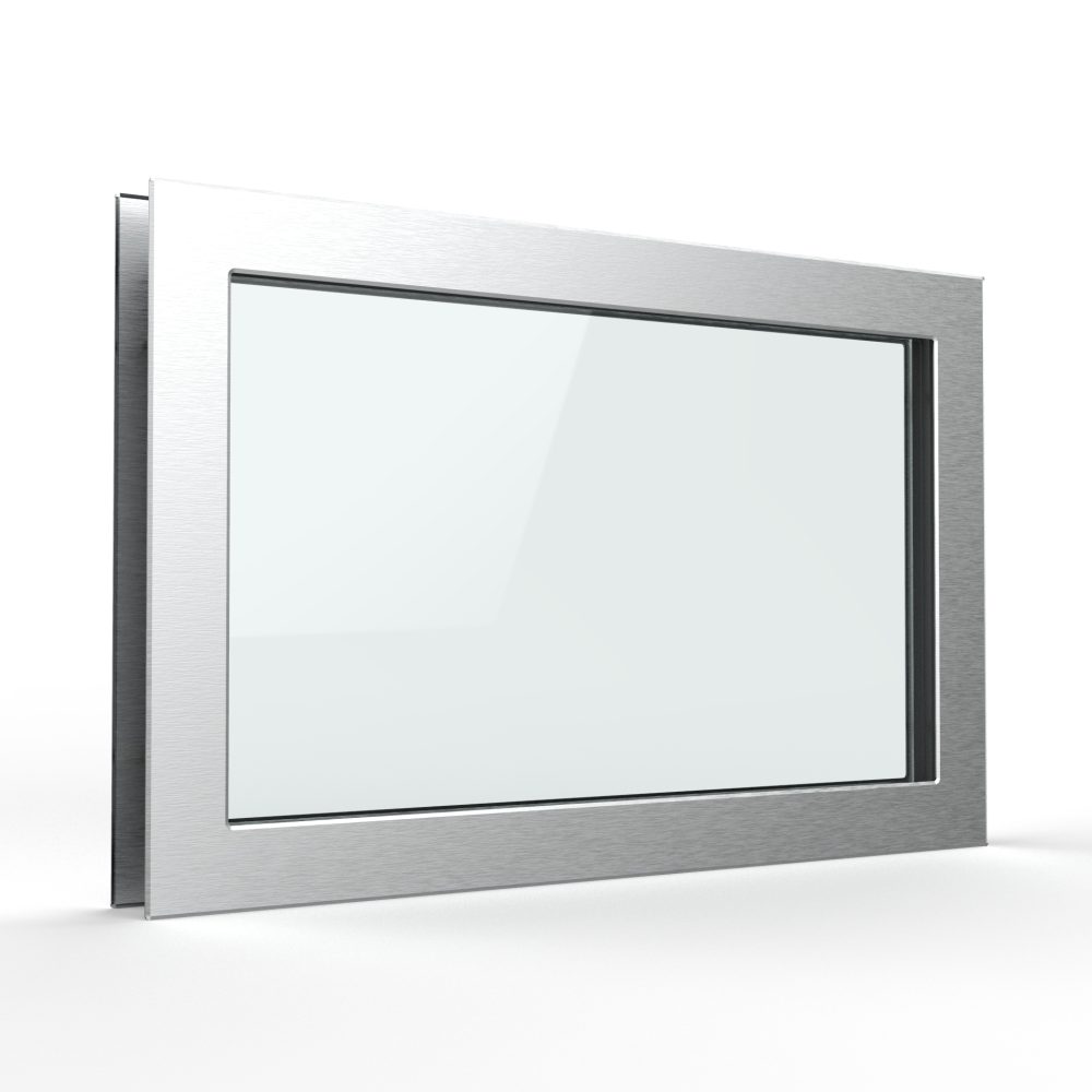 Hublot 344x534mm - Double vitrage PMMA clair - Aspect du verre - Lot de 6