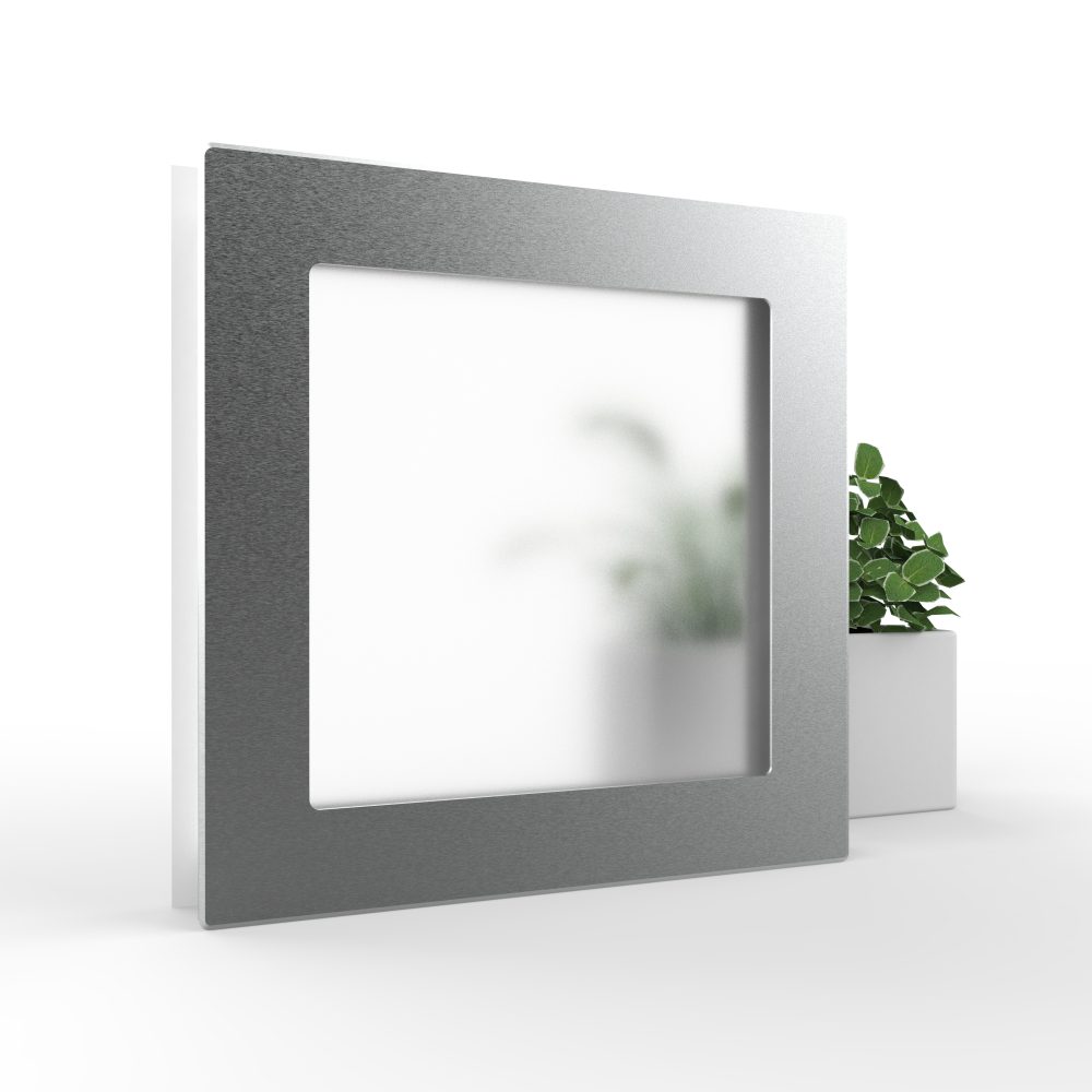 hublot pour porte de garage 283x283 mm double vitrage PMMA dépoli grand format