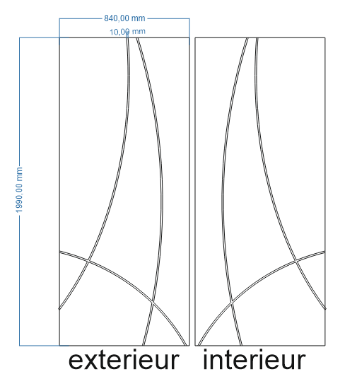 panneau alu brut épaisseur 25 mm sans laquage 1990x840mm